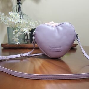Zara Purple Heart Crossbody Bag
